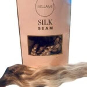 BELLAMI Silk Seam 20” 180g Pearl Blonde Highlight Clip In Hair Extension Beachy